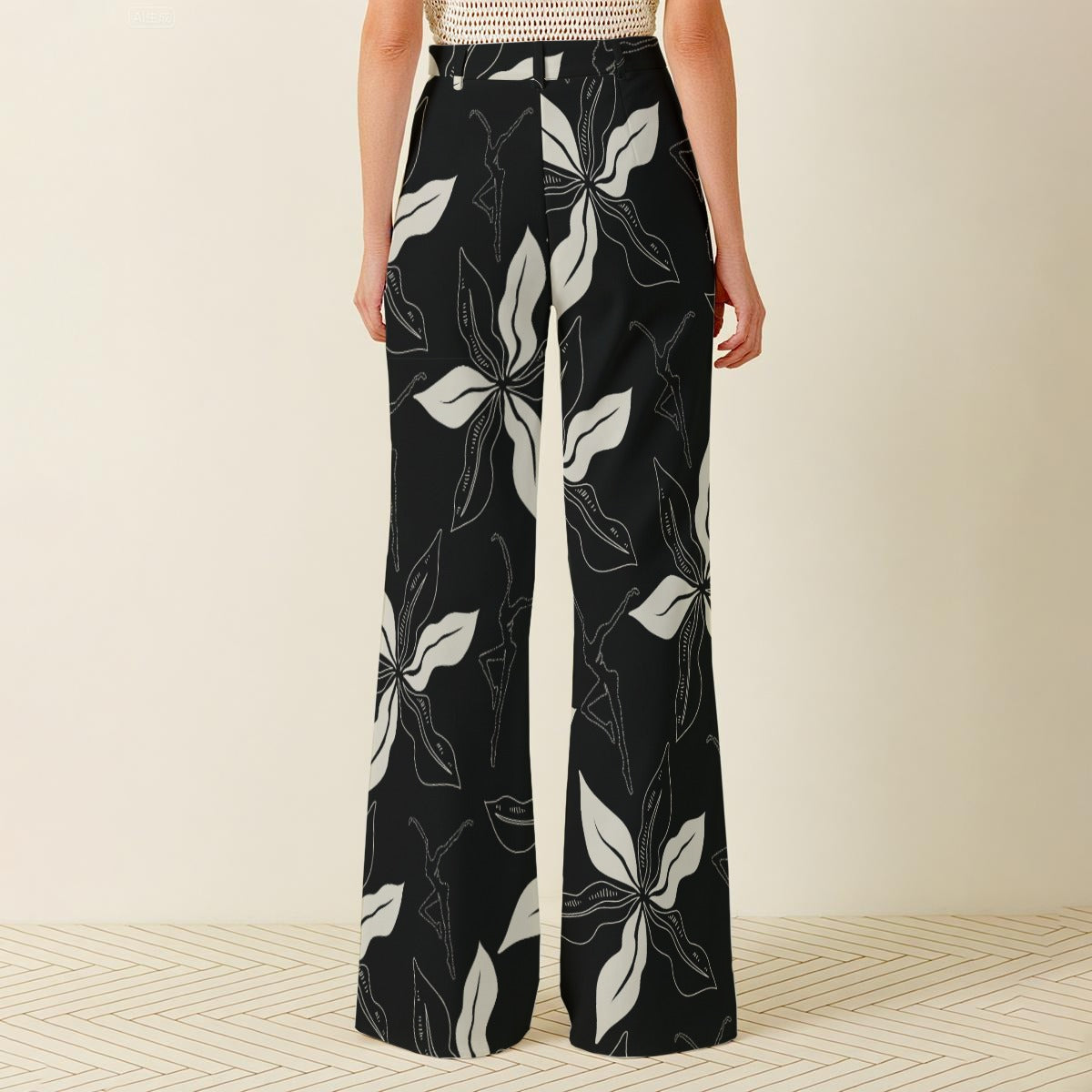 Wide-Leg Tailored Trousers