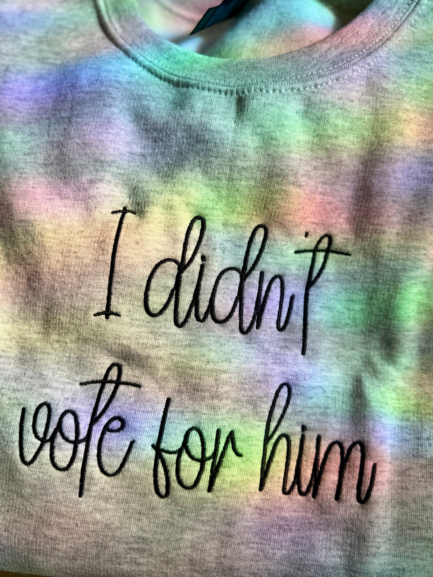 I Didn't Vote For Him Unisex Embroidered Sweatshirt