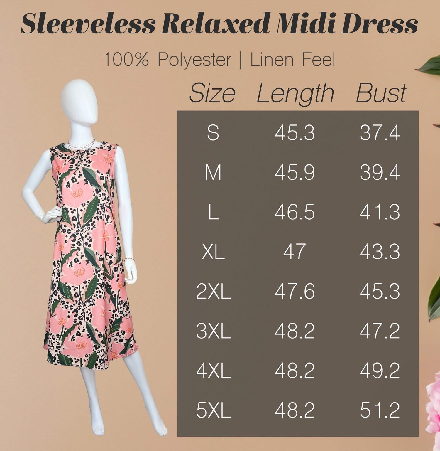 Sleeveless Relaxed Midi Dress