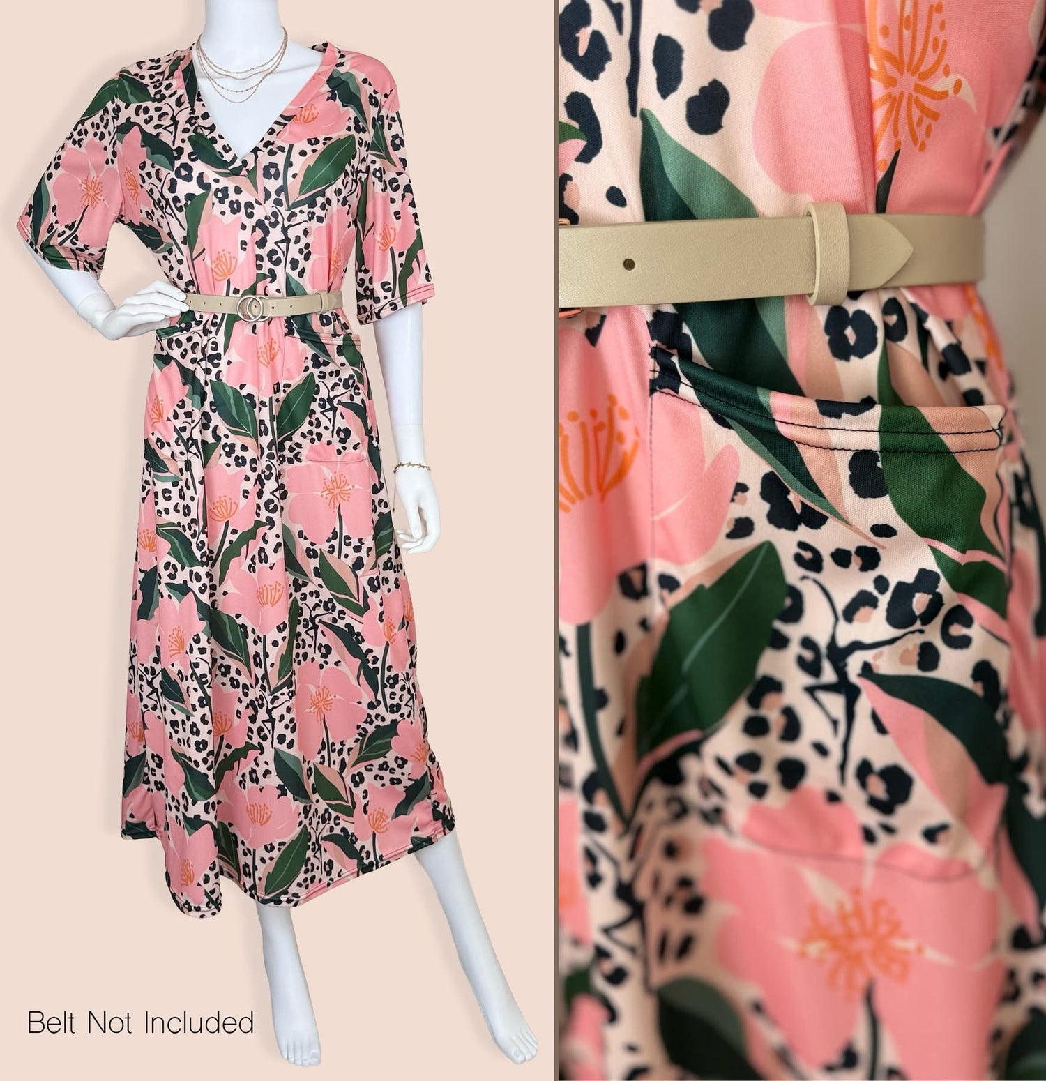 Front Pocket Midi Dress