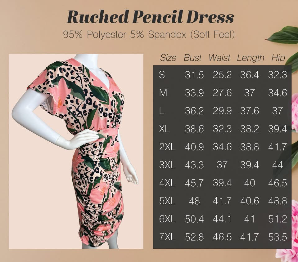 Ruched Pencil Dress