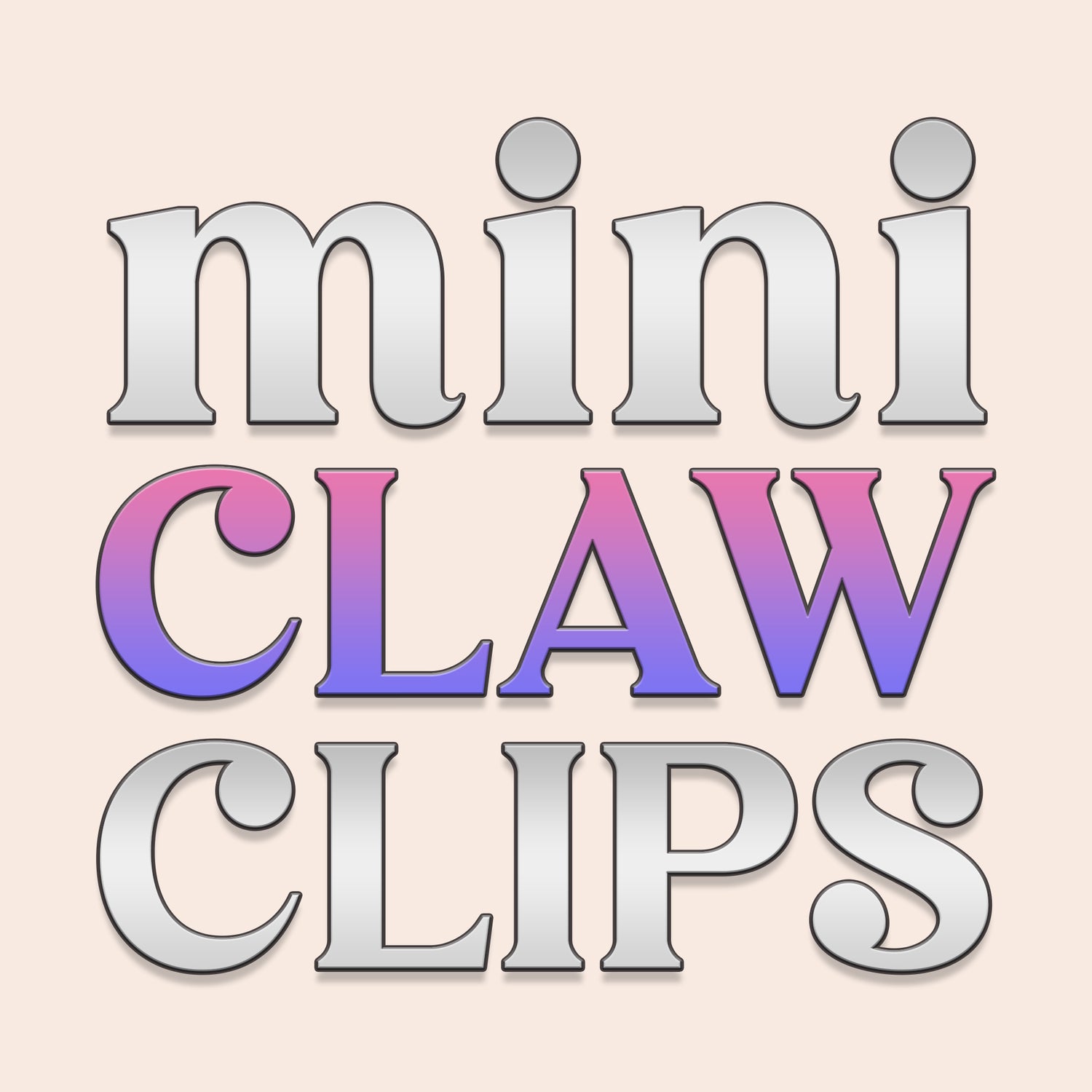 Mini Silver Claw Clip