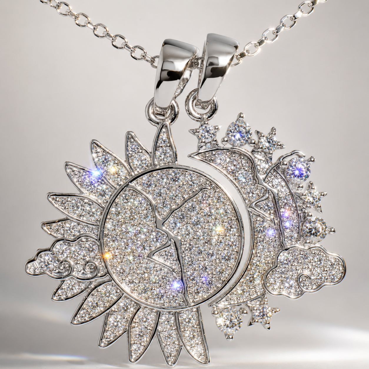 Sun & Moon Duo Necklace