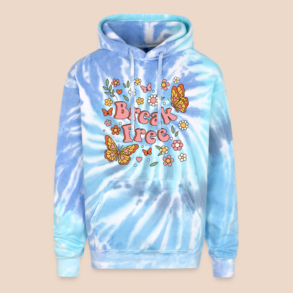 Unisex Break Free Tie-Dye Hoodie