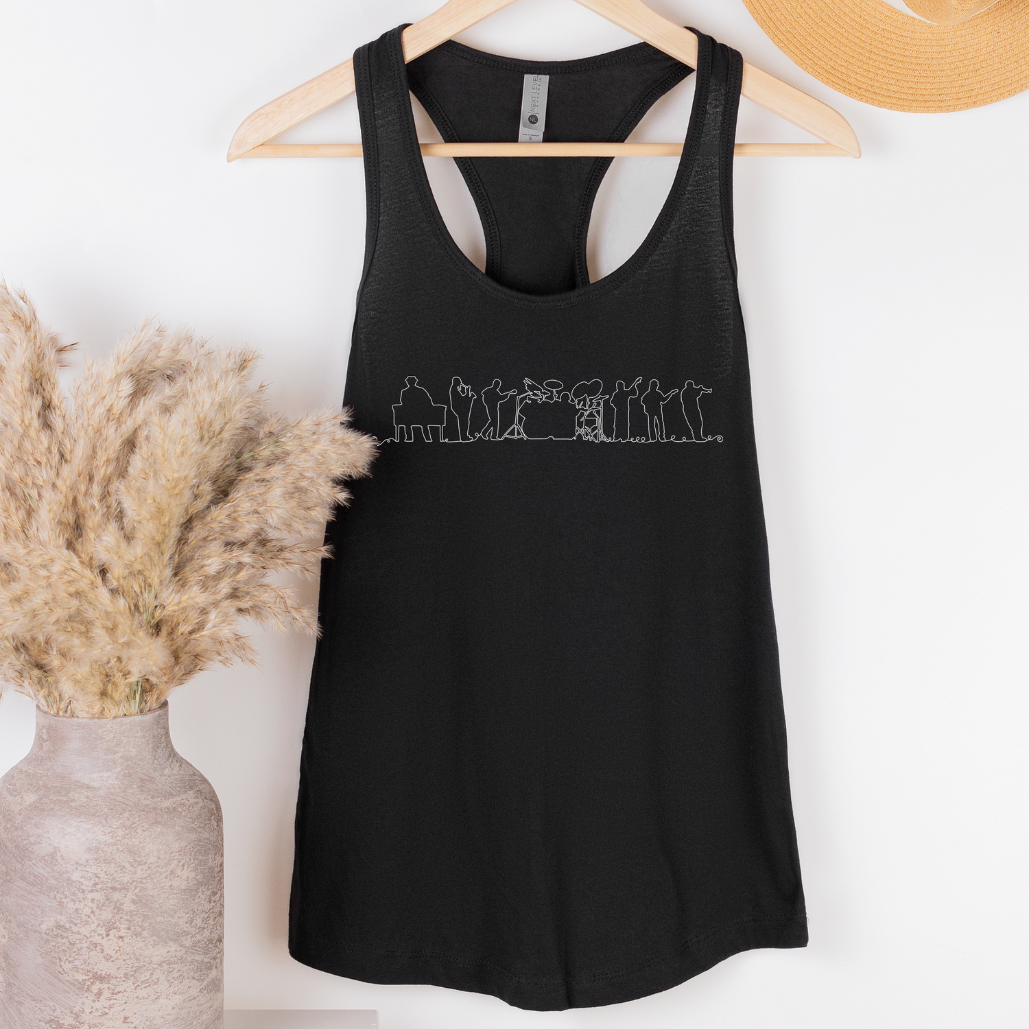 Band Line Drawing Next Level Racerback