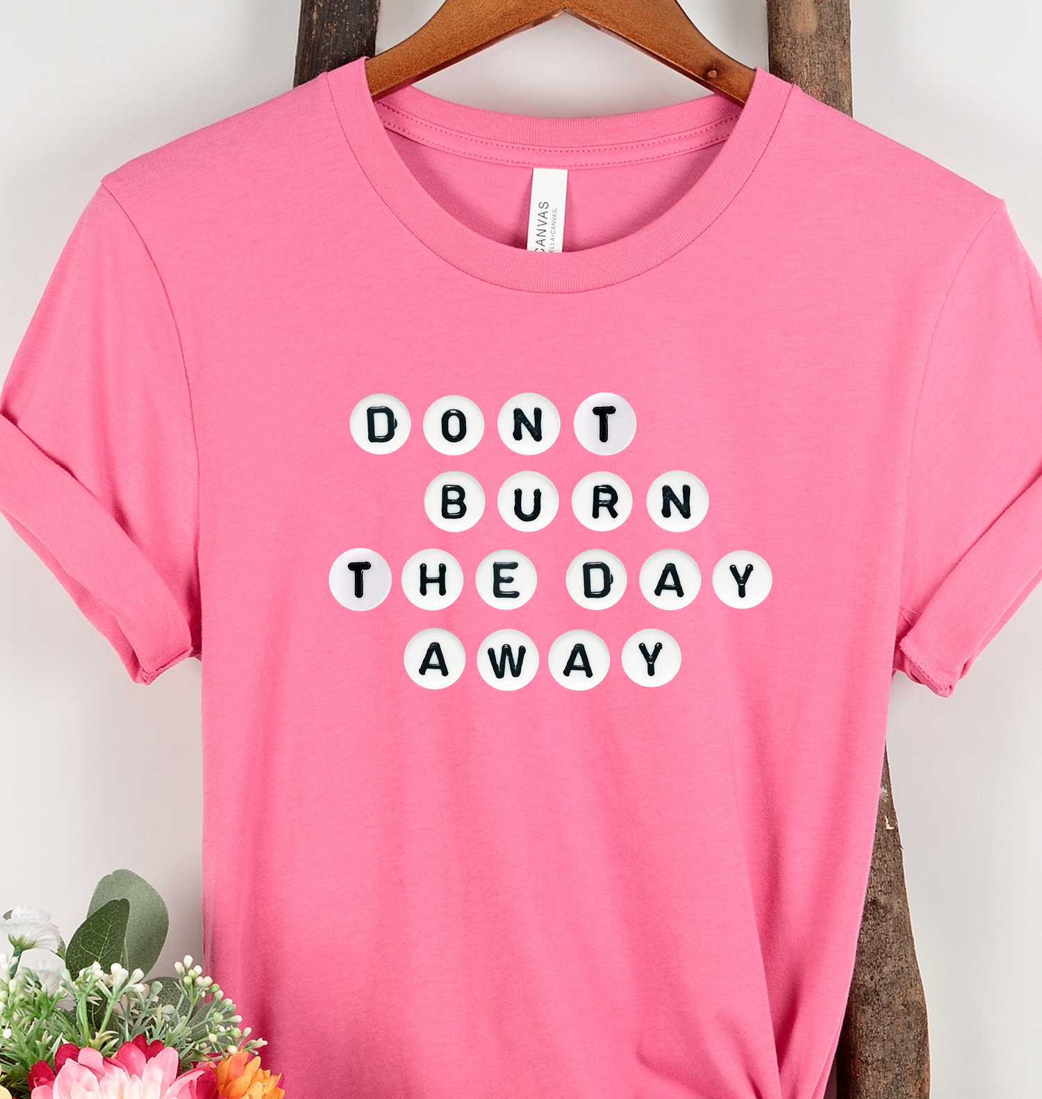 Unisex Letter Beads Pig Tee