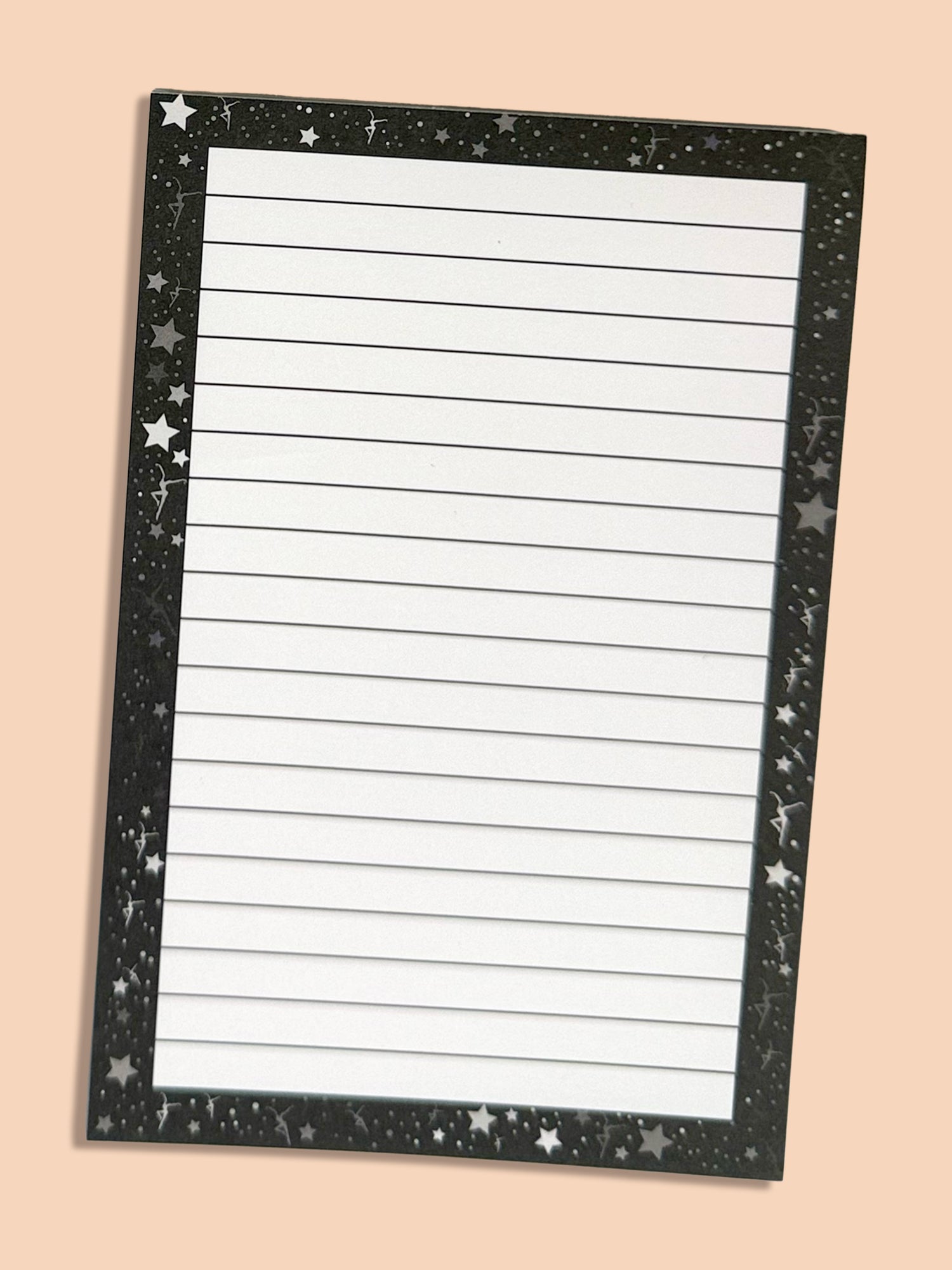 Black Celestial Lined Notepad