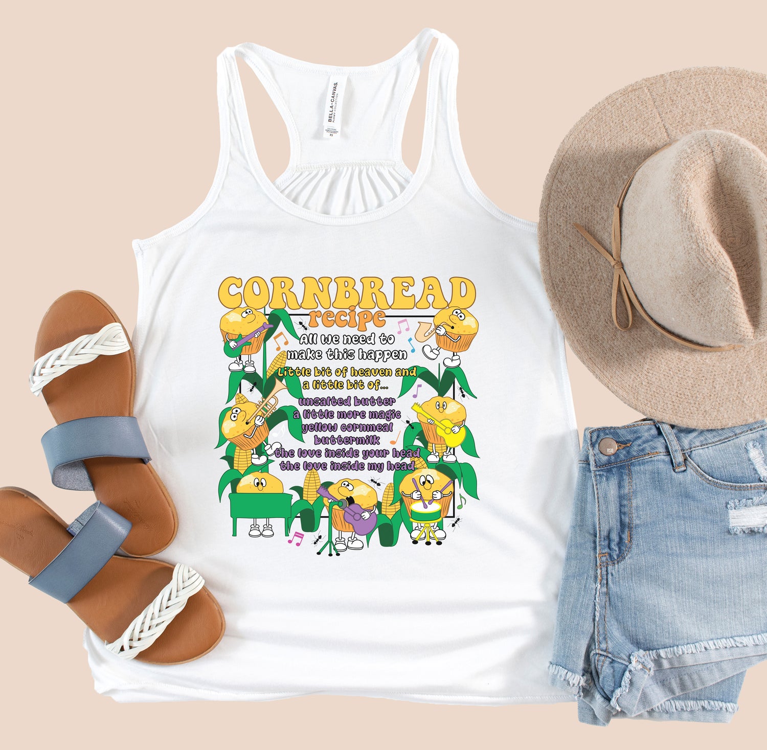 Cornbread Recipe Flowy Racerback