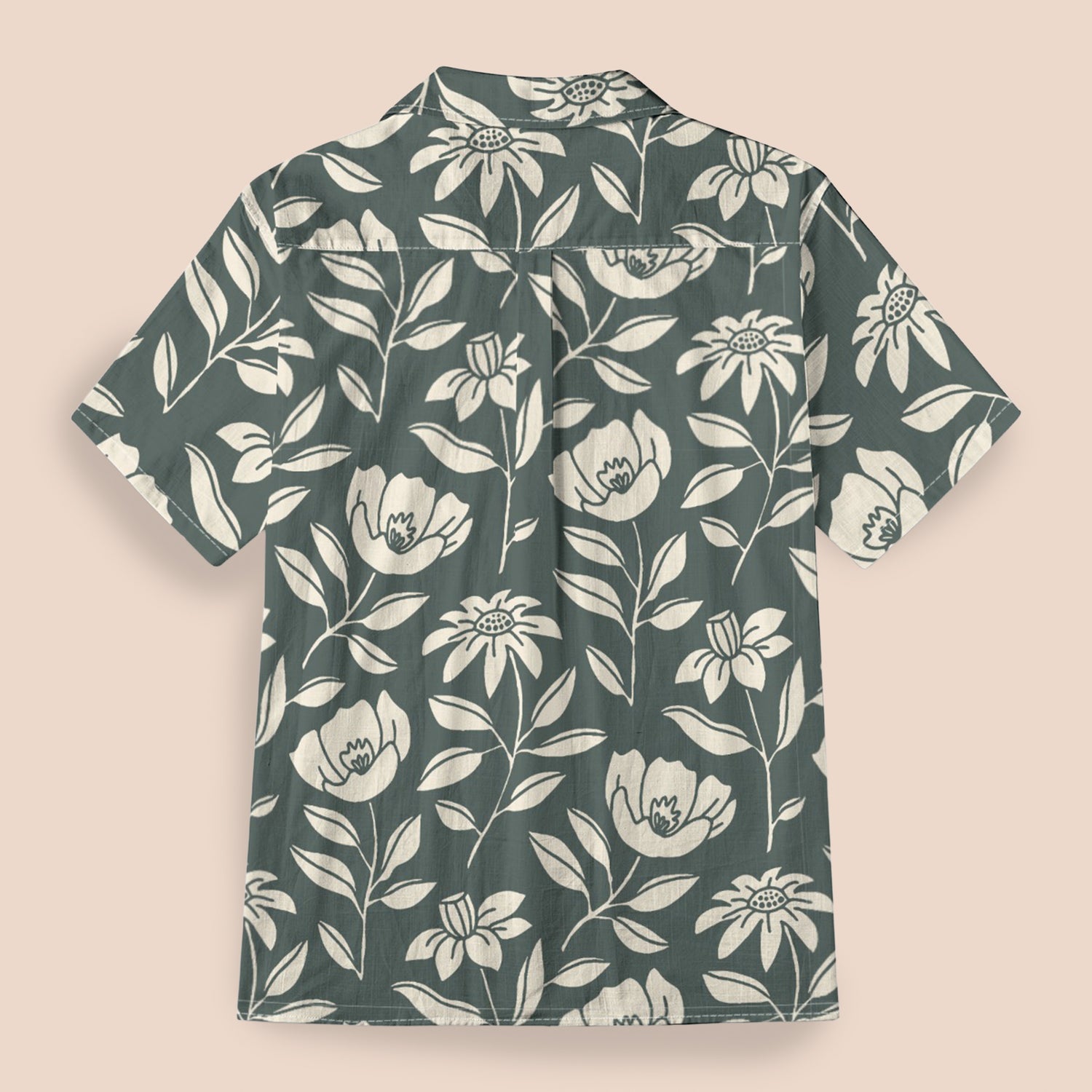 Mens Cotton Hawaiian Shirt with Pocket