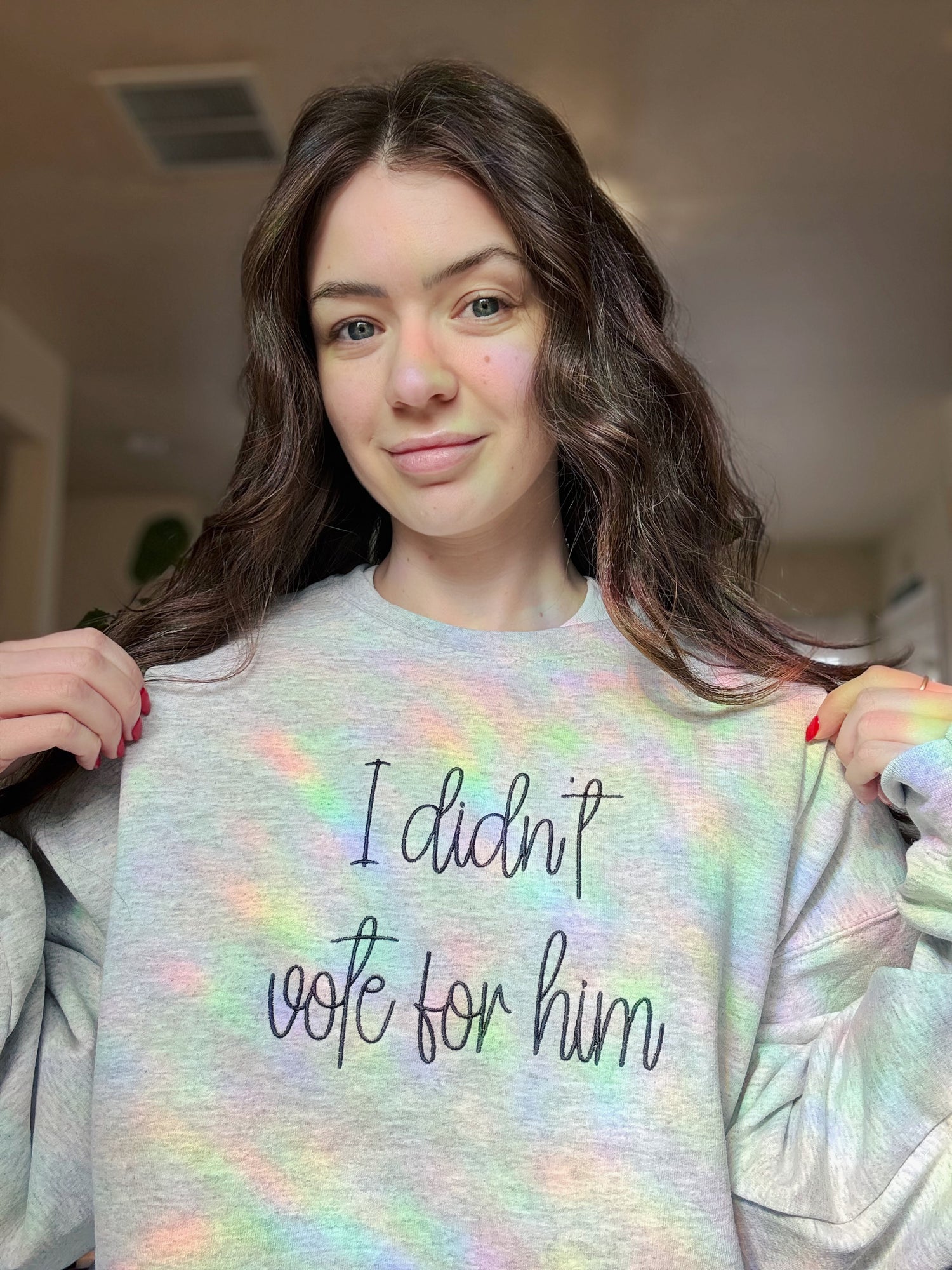 I Didn't Vote For Him Unisex Embroidered Sweatshirt