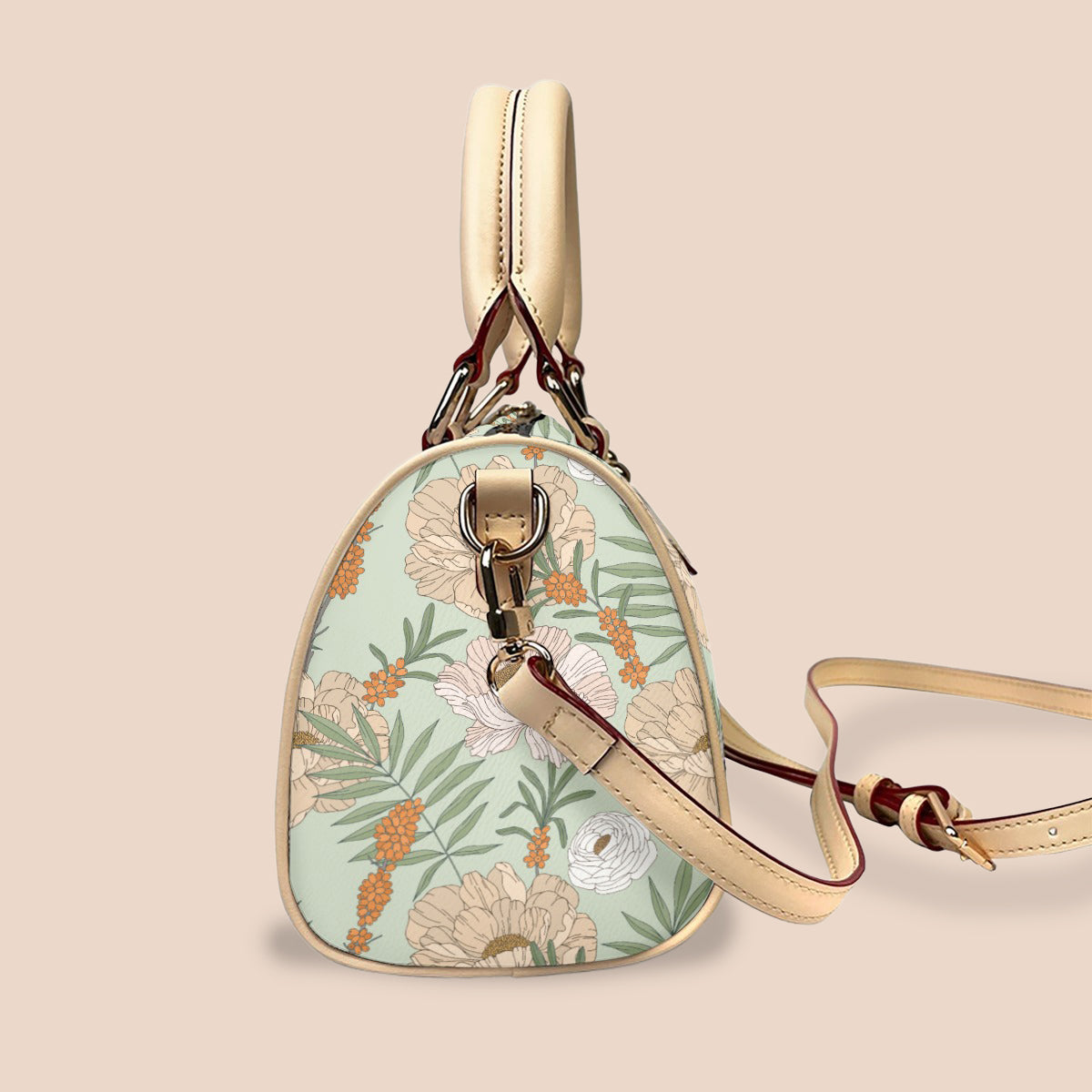 Leather Barrel Handbag