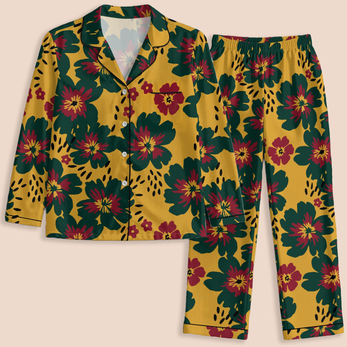 Women's Long Silk Pajamas