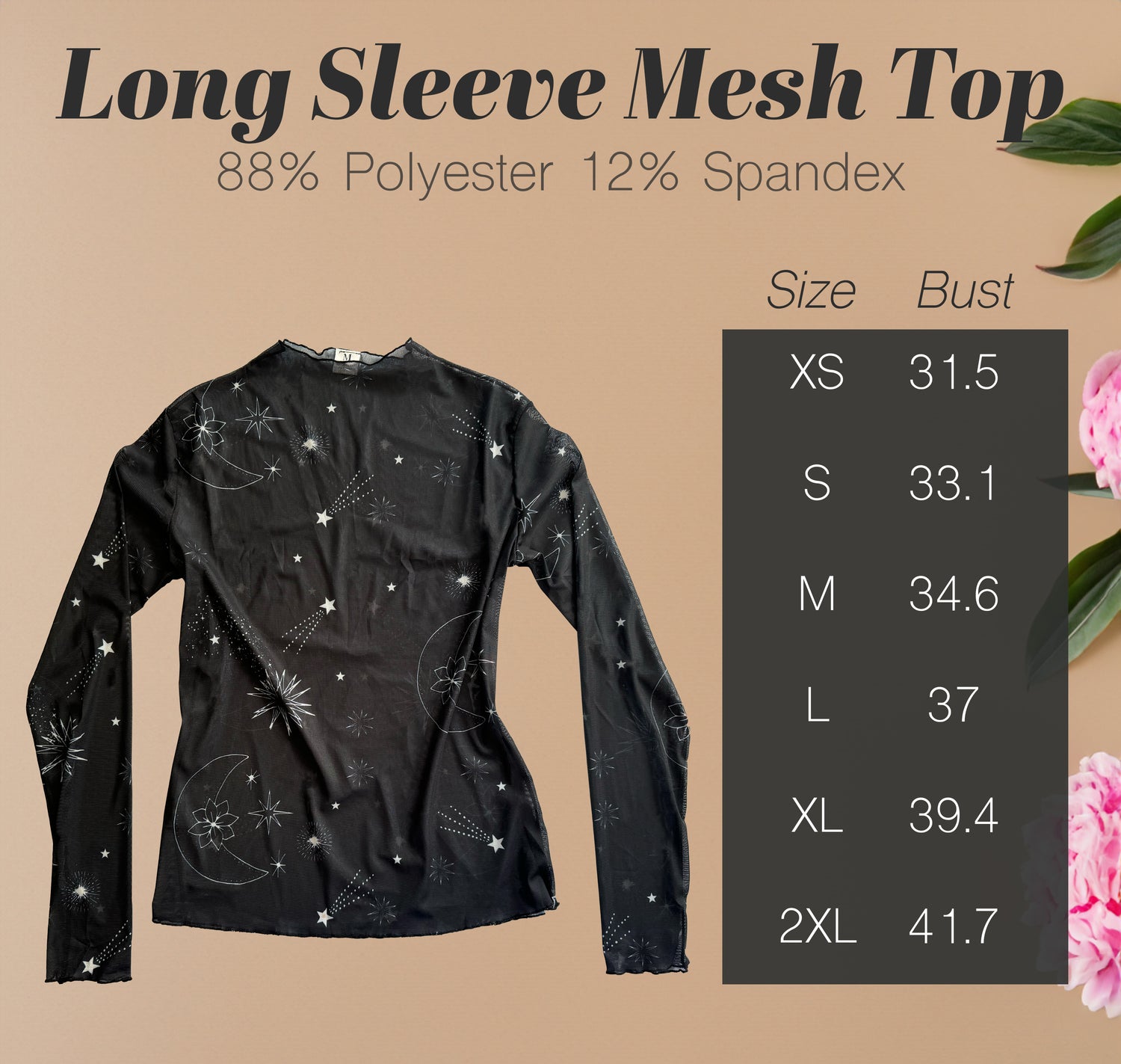 Long Sleeve Mesh Top