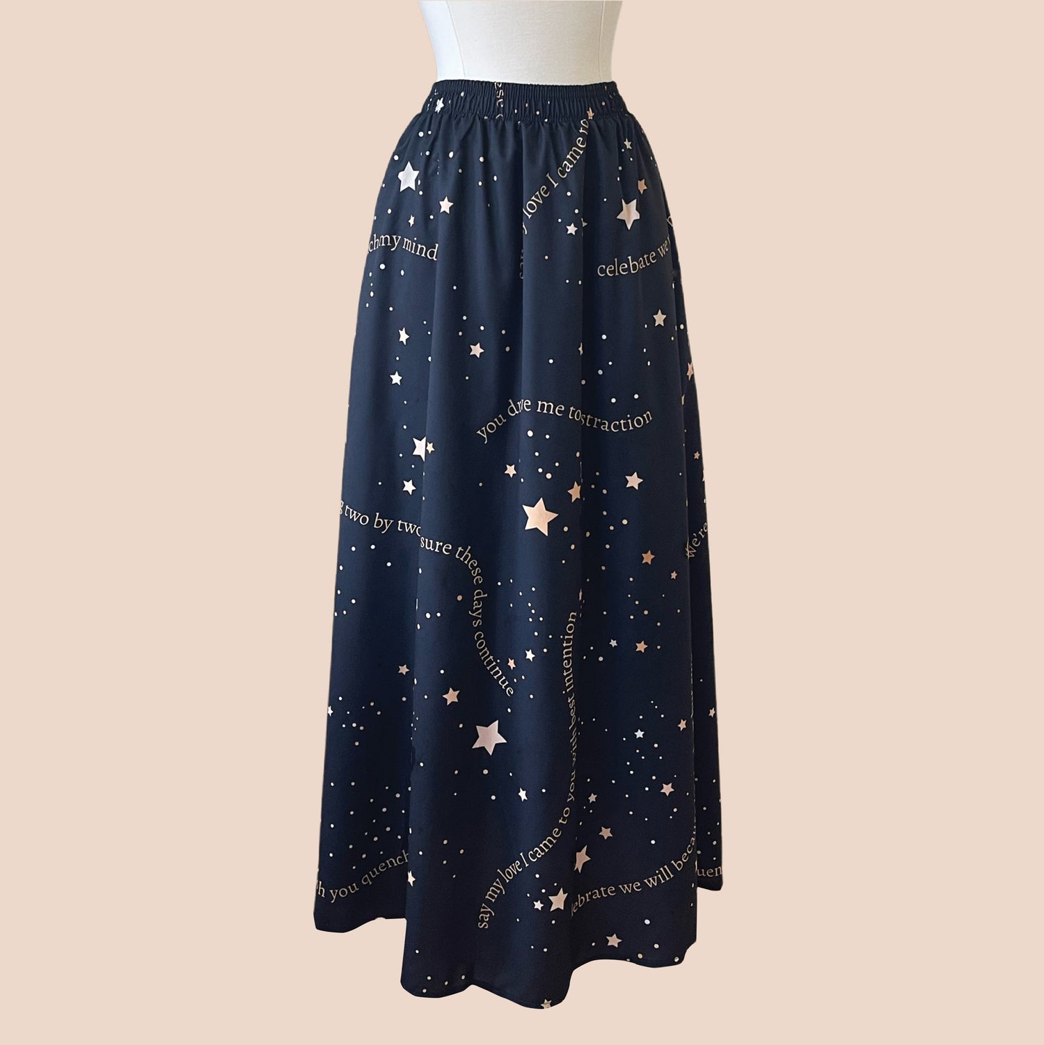 Chiffon Maxi Skirt with Lining and Pockets