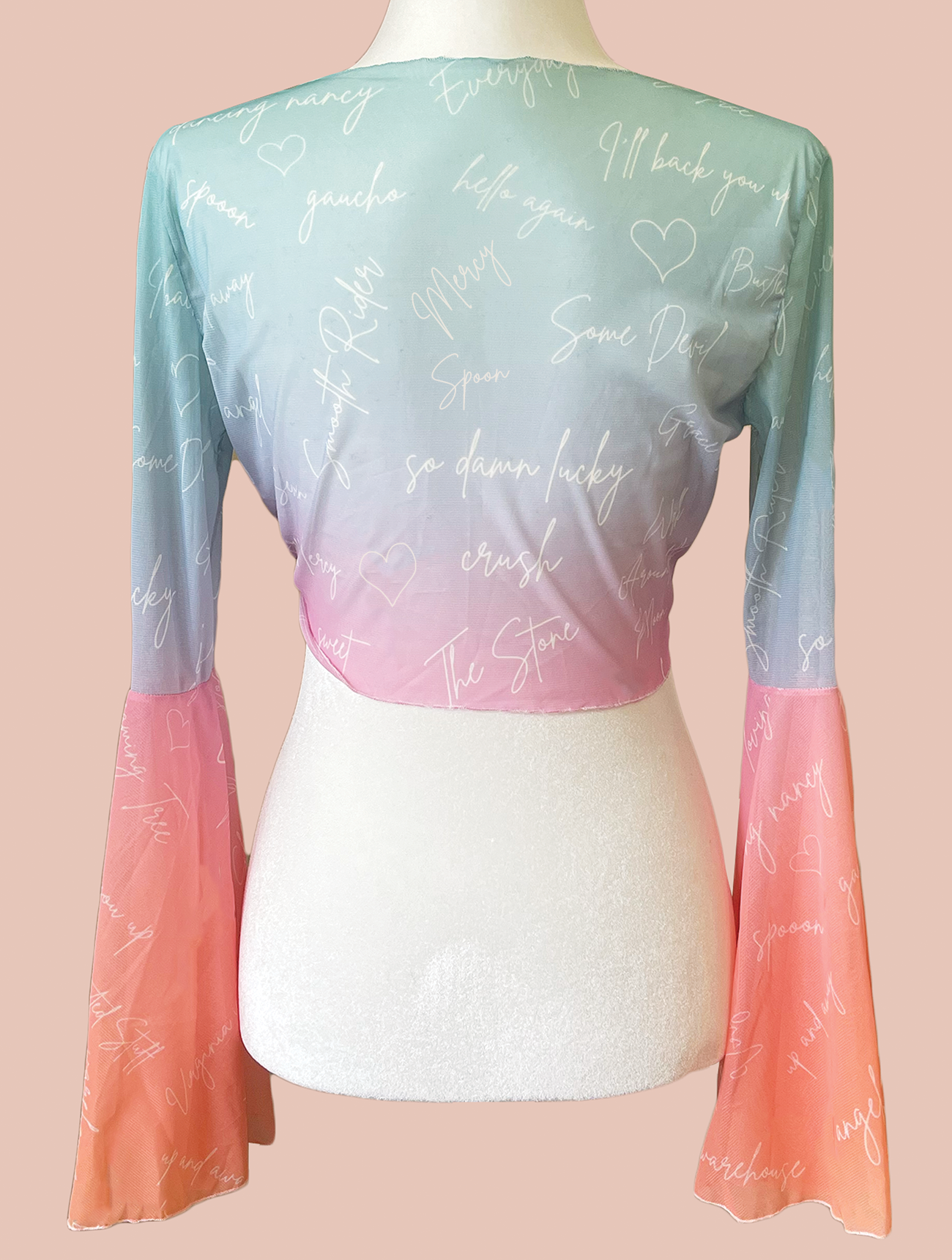 Cropped Mesh Cardigan