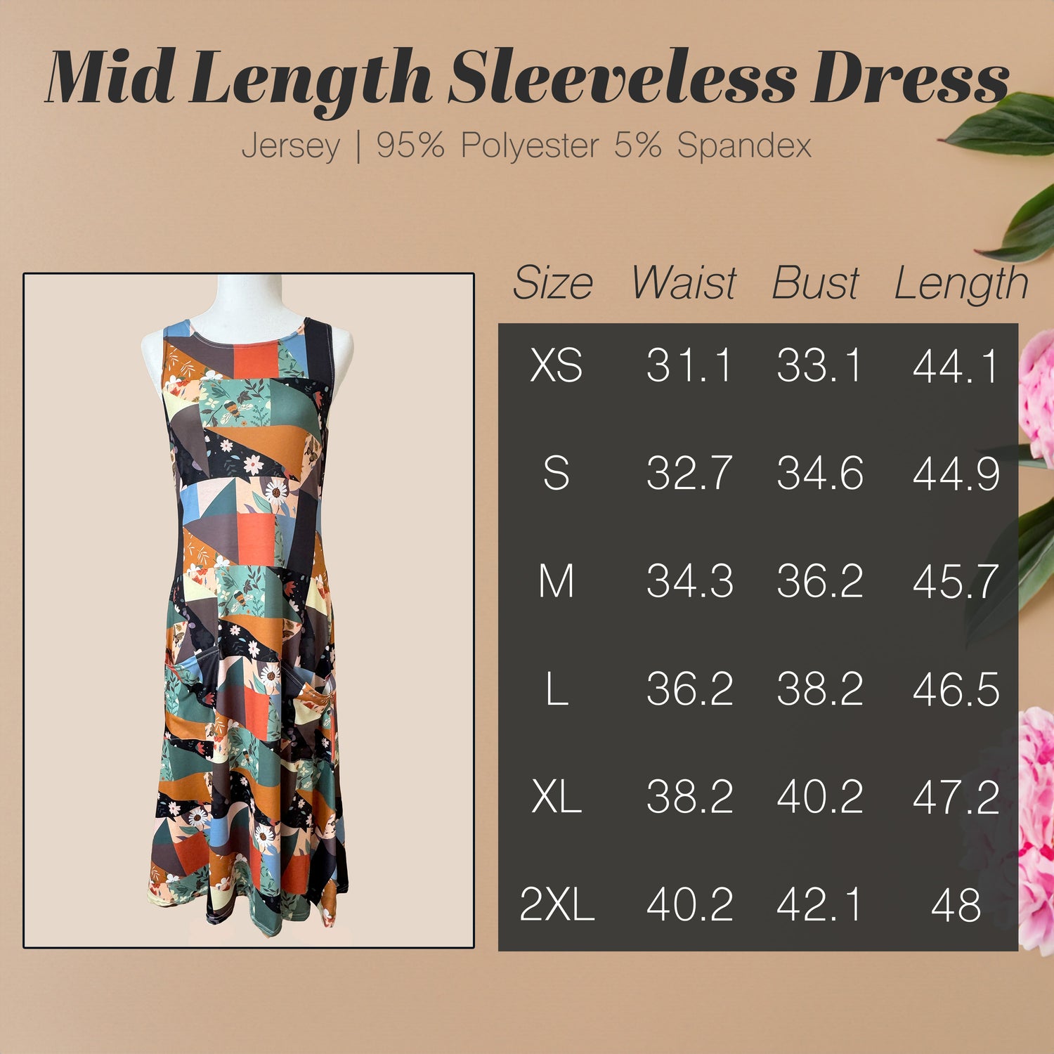 Mid-Length Relaxed Dress with Pockets