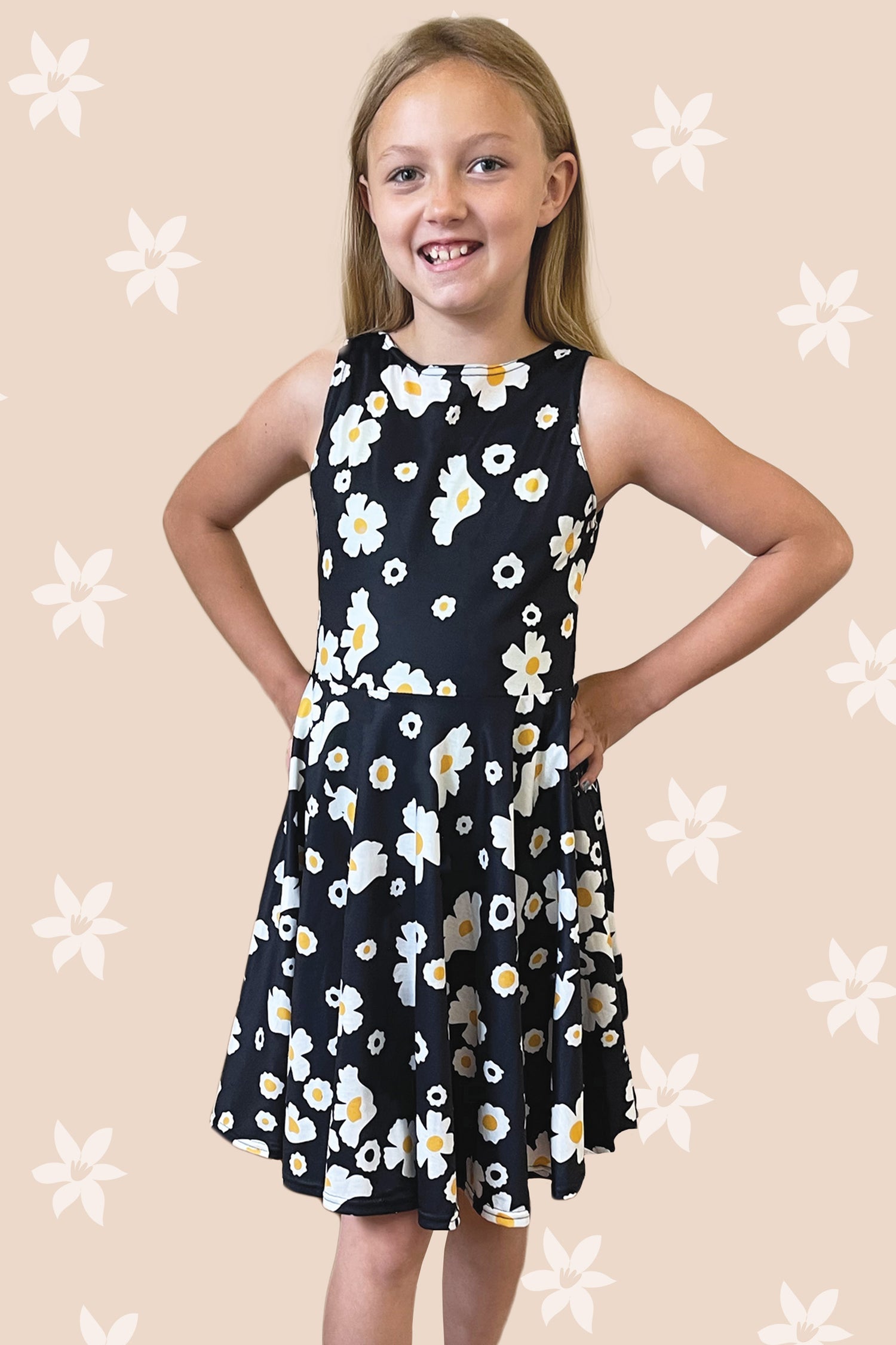 Kids Sleeveless Flare Dress