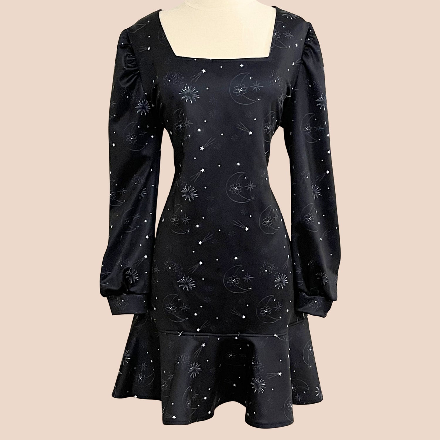 Peplum Long Sleeve Dress