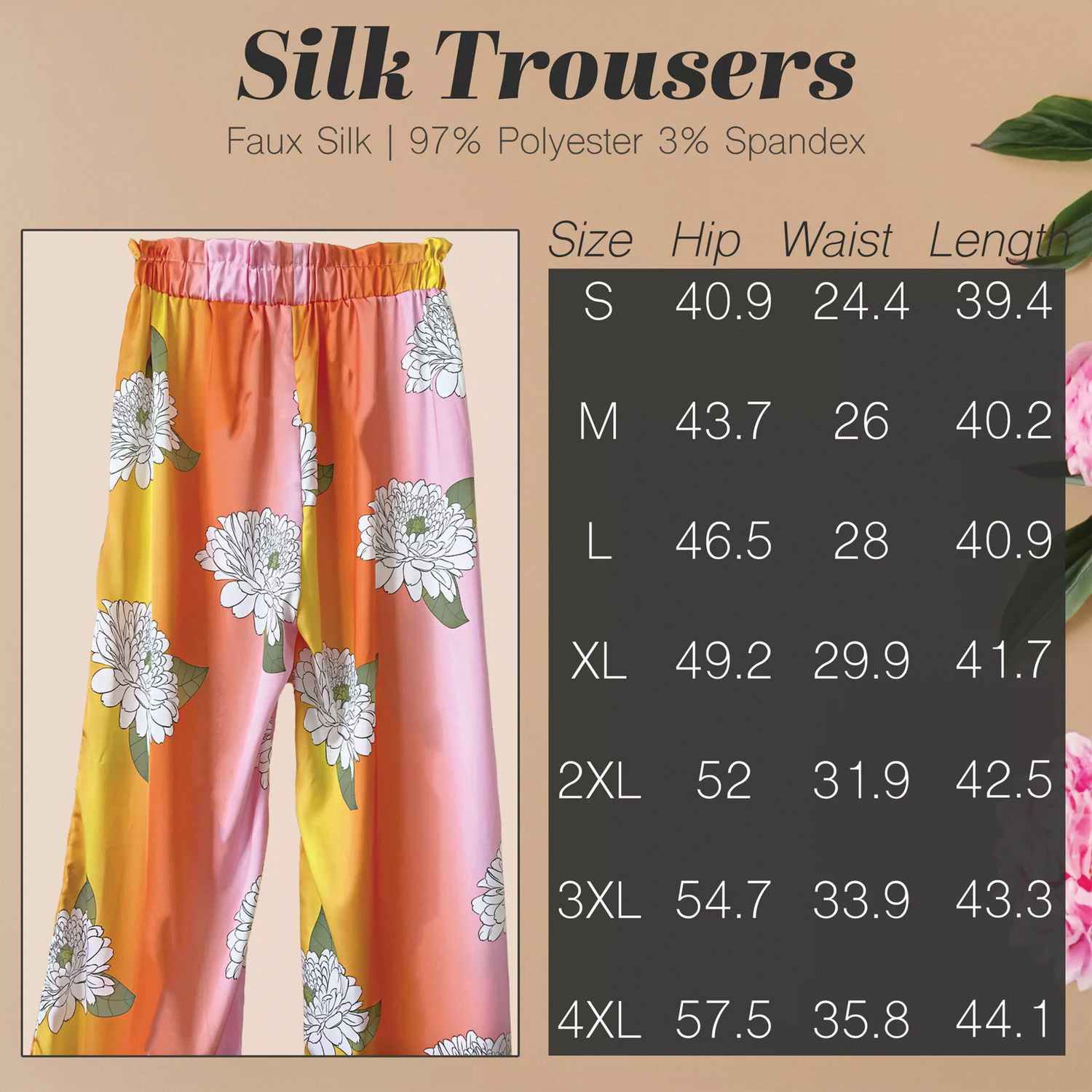 Silk Trousers with Pockets