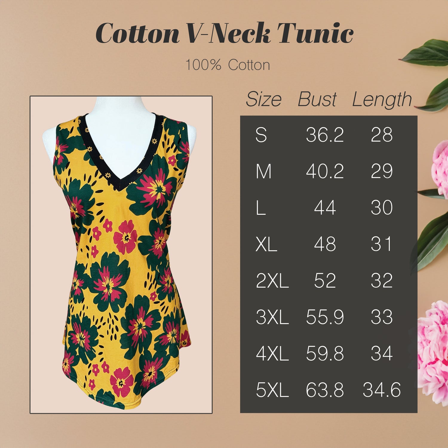 Cotton V-Neck Tunic