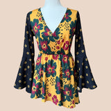 Tunic Blouse with Bell Sleeves