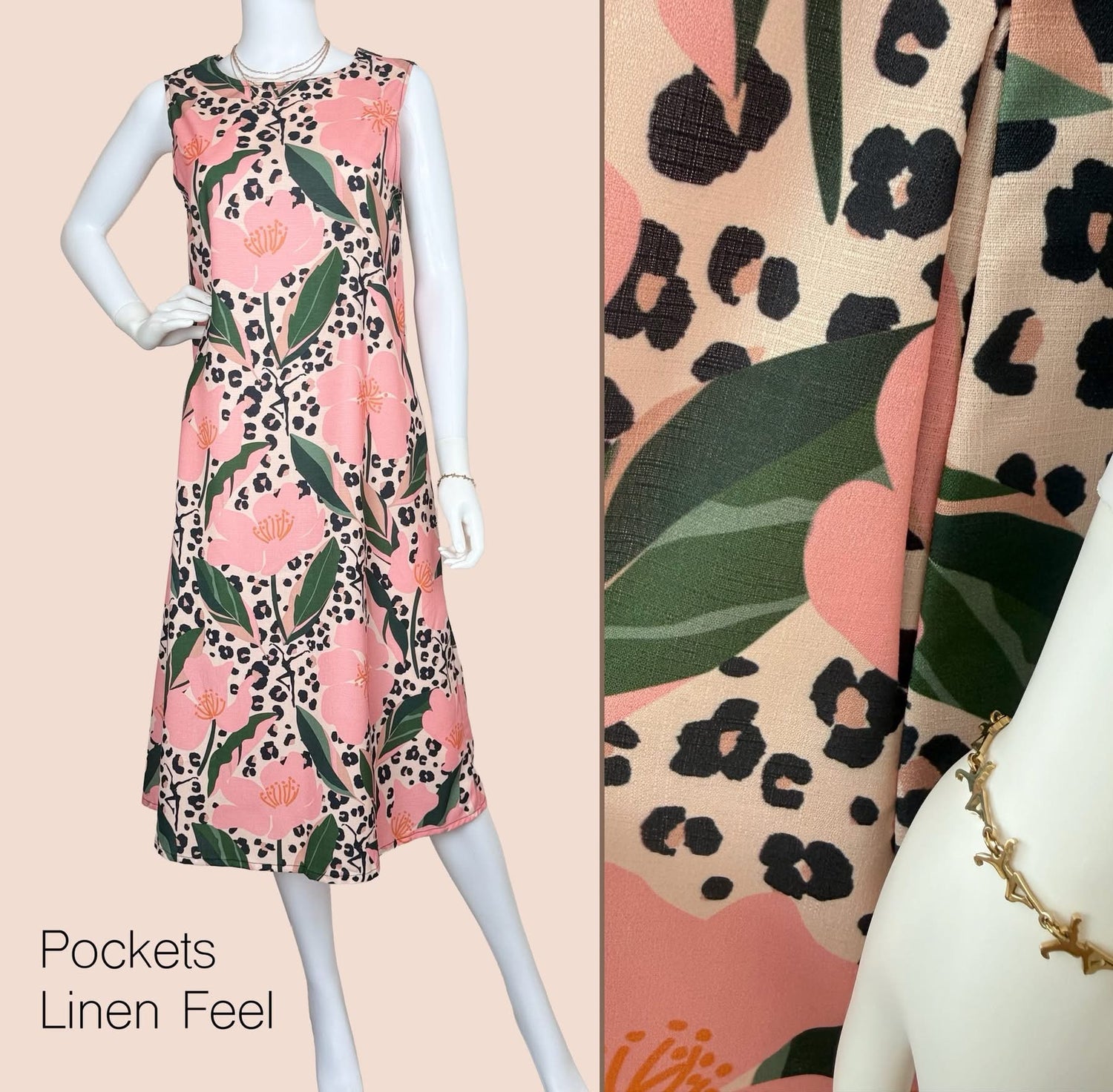 Sleeveless Relaxed Midi Dress