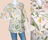 Ruffle Sleeve Button Up