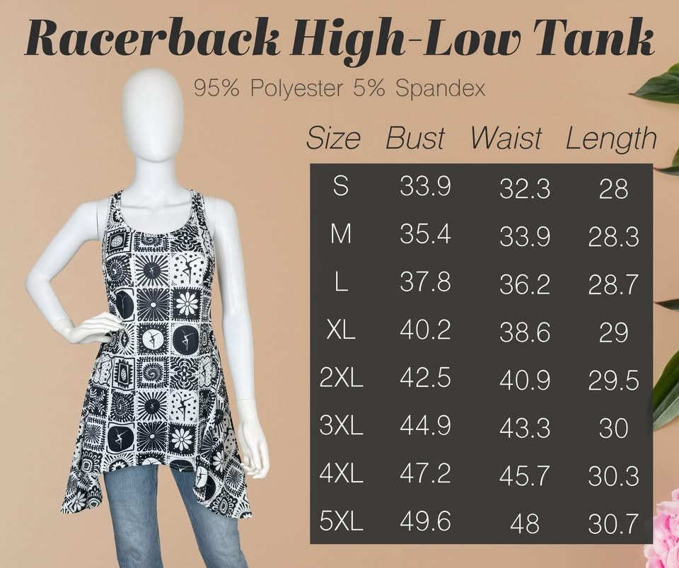 High-Low Racerback Tank Top
