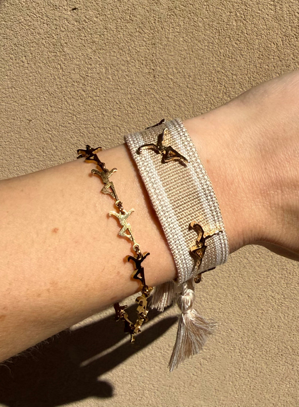 Gold Charm Link Bracelet