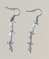 Silver Charm Link Earrings