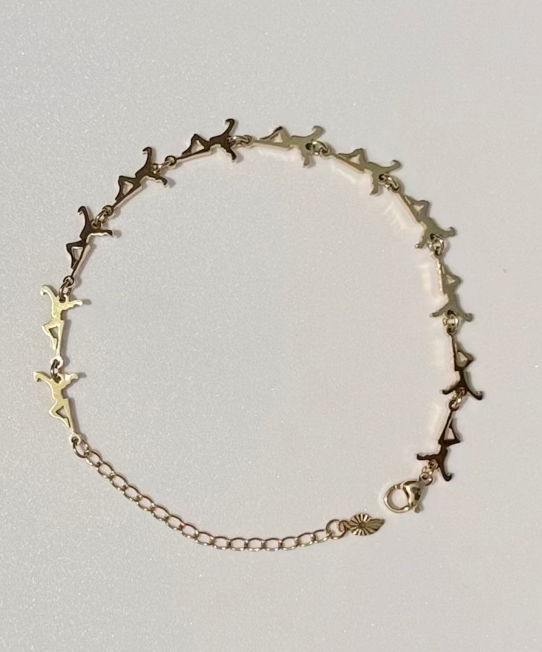 Gold Charm Link Bracelet