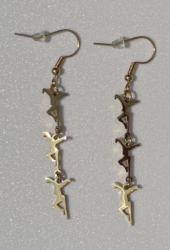 Gold Charm Link Earrings