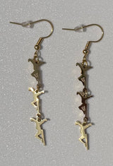 Gold Charm Link Earrings