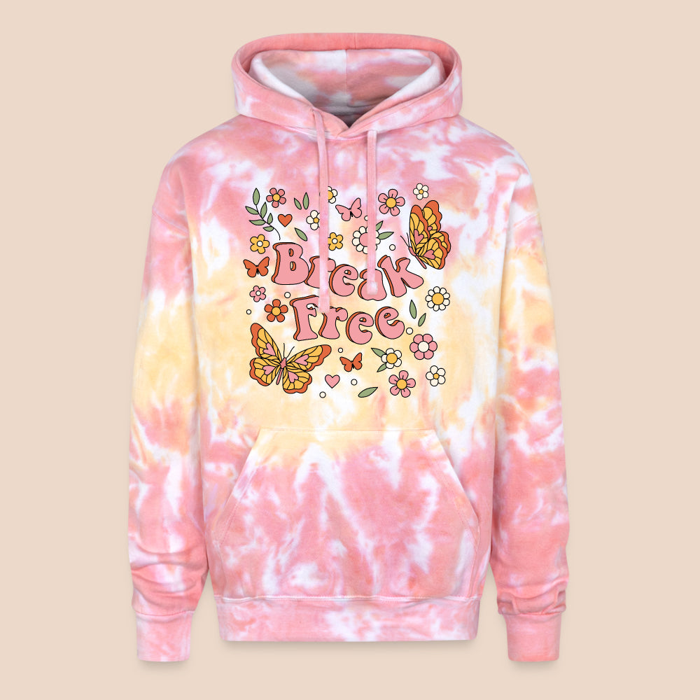Unisex Break Free Tie-Dye Hoodie