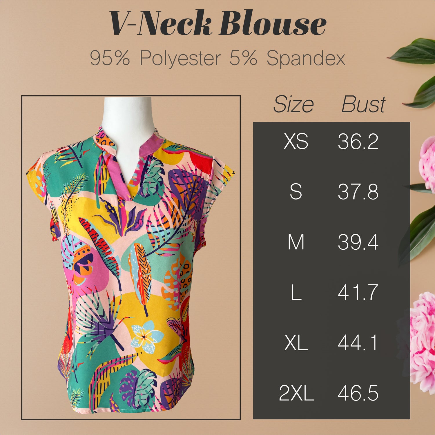 Cap Sleeve V-Neck Blouse