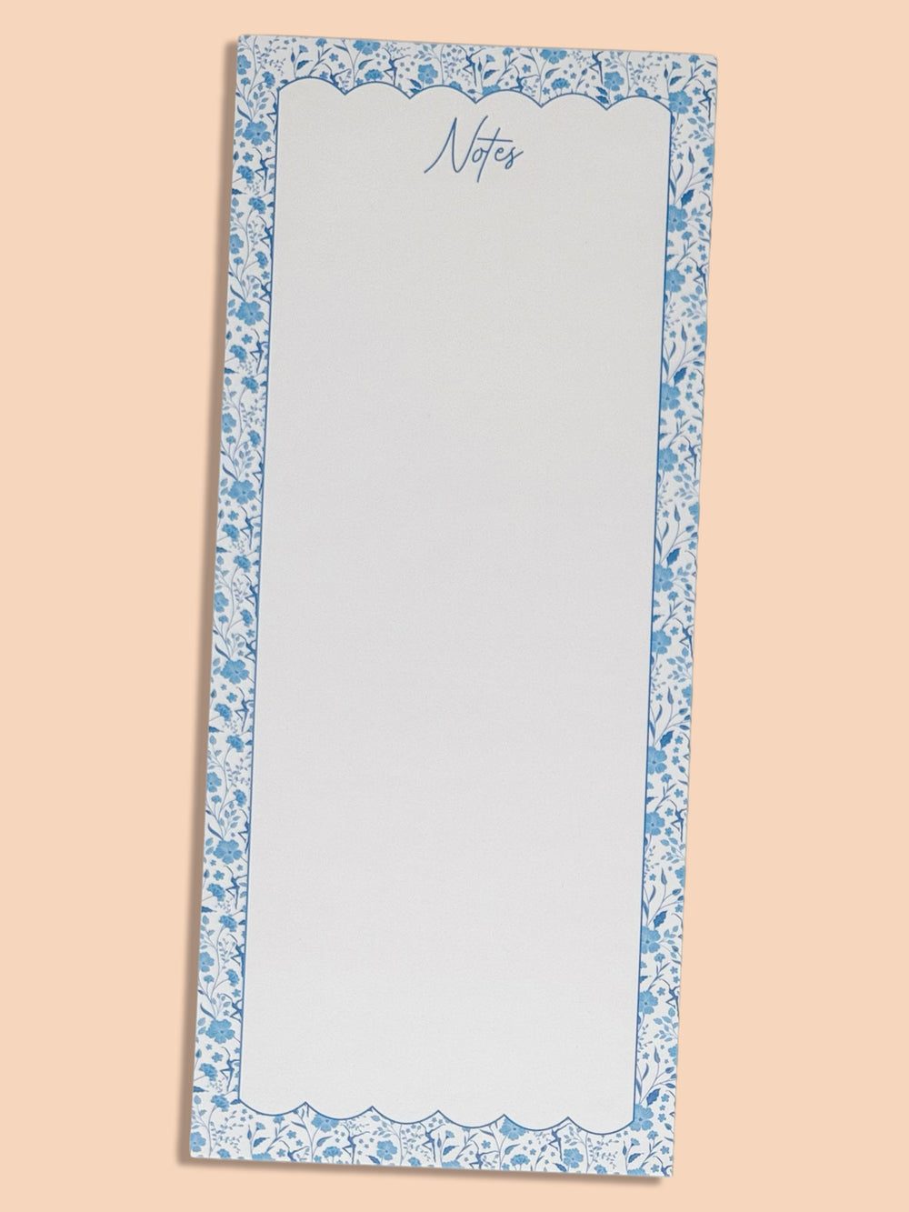 Blue Floral List Notepad