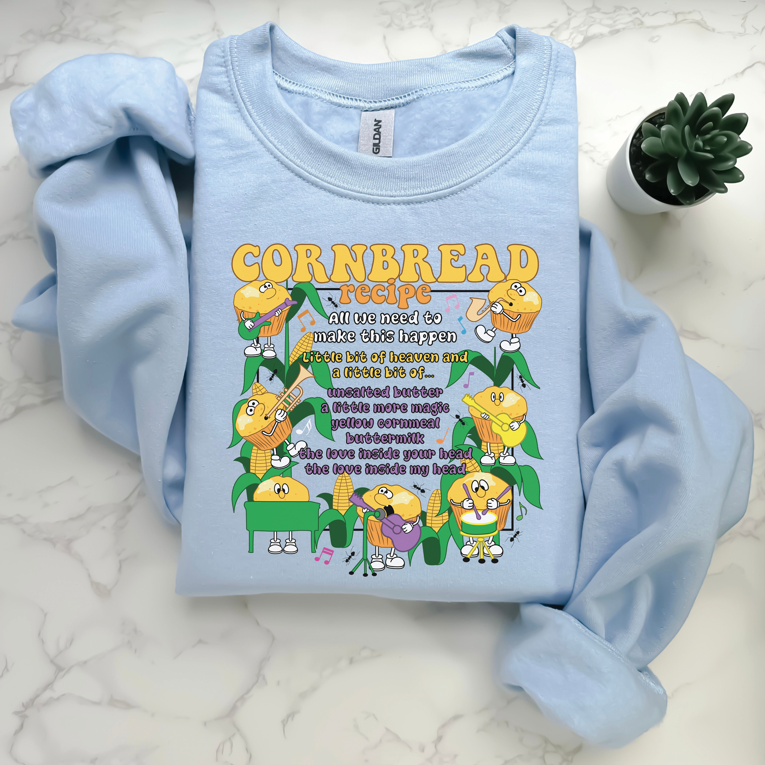 Unisex Cornbread Recipe Sweatshirt