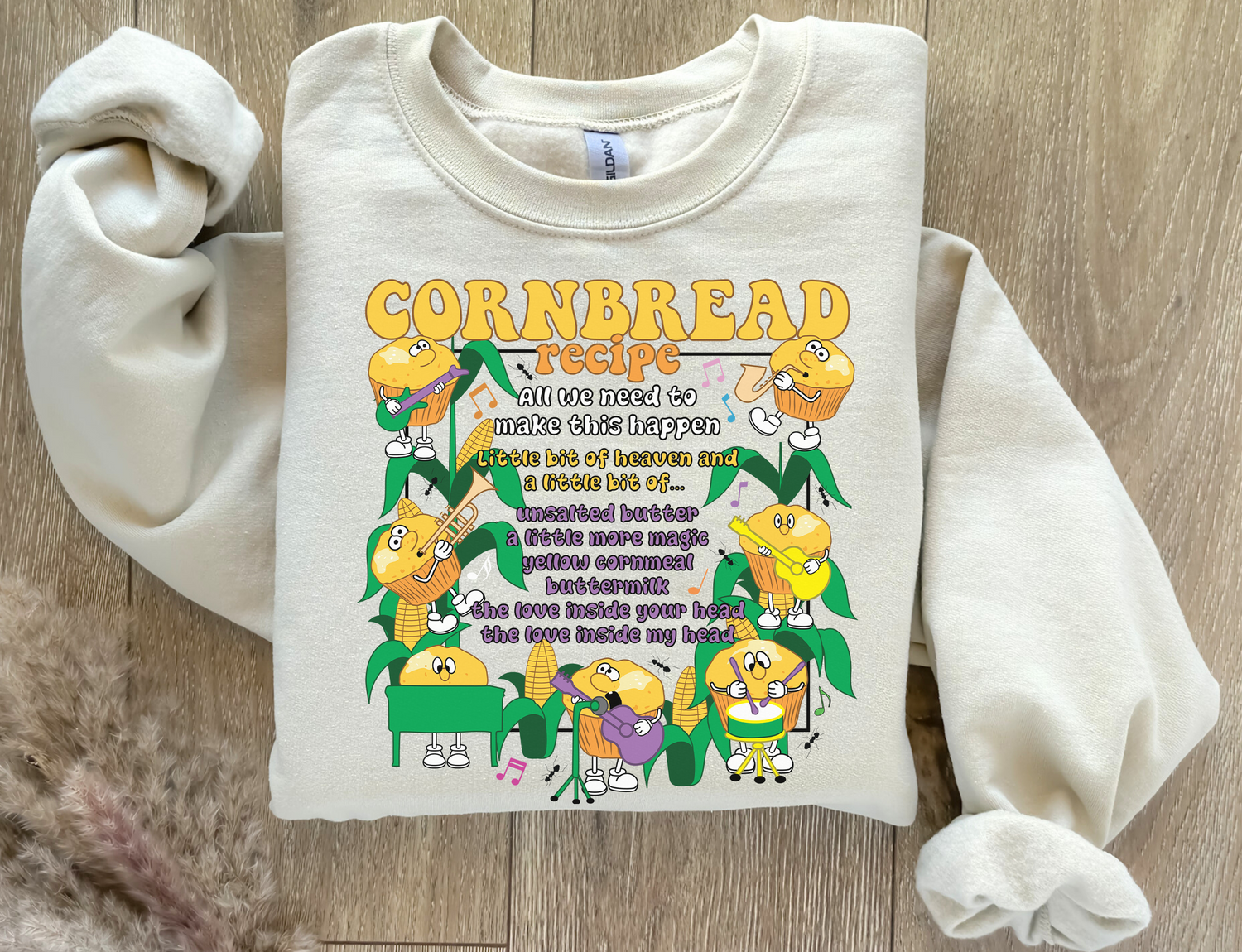 Unisex Cornbread Recipe Sweatshirt