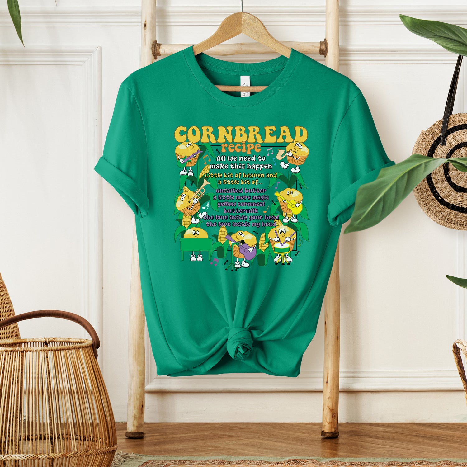 Unisex Cornbread Recipe T-Shirt