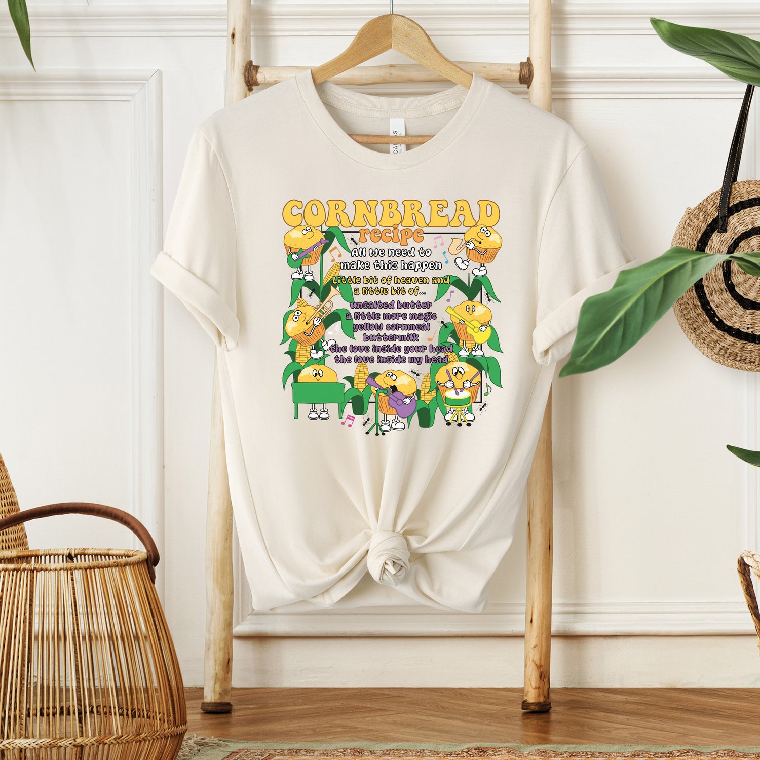 Unisex Cornbread Recipe T-Shirt