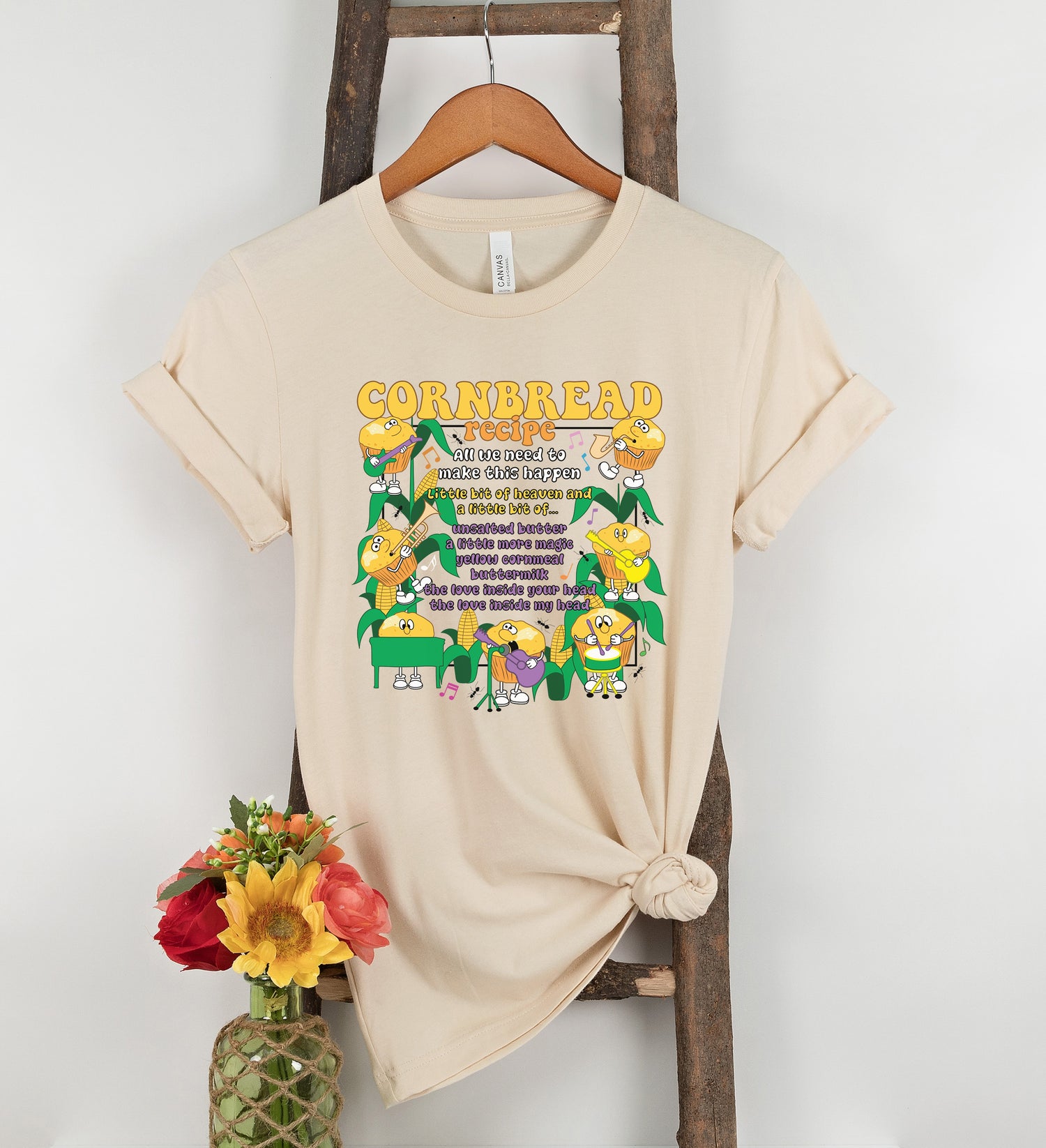 Unisex Cornbread Recipe T-Shirt