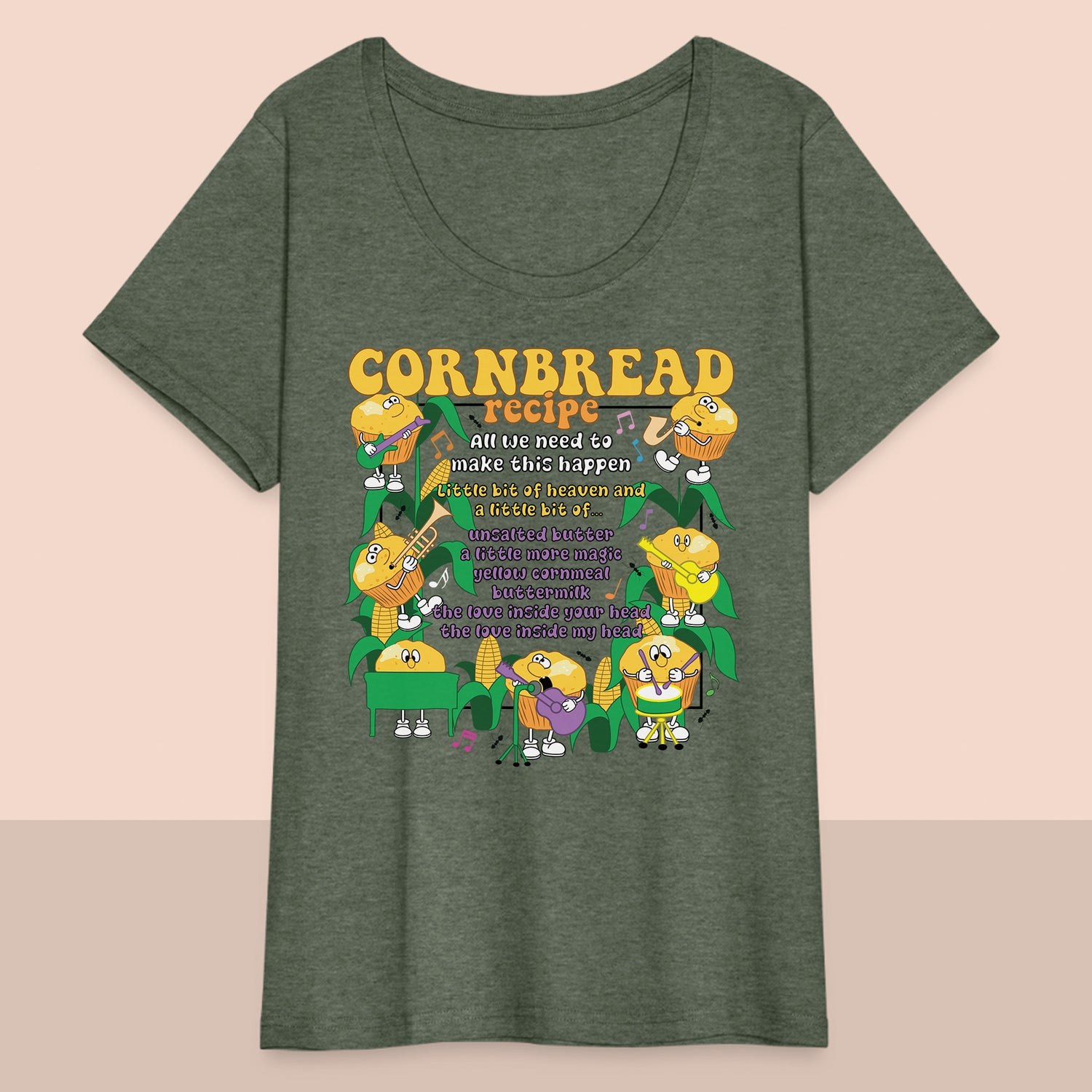 Women’s Curvy Cornbread T-Shirt