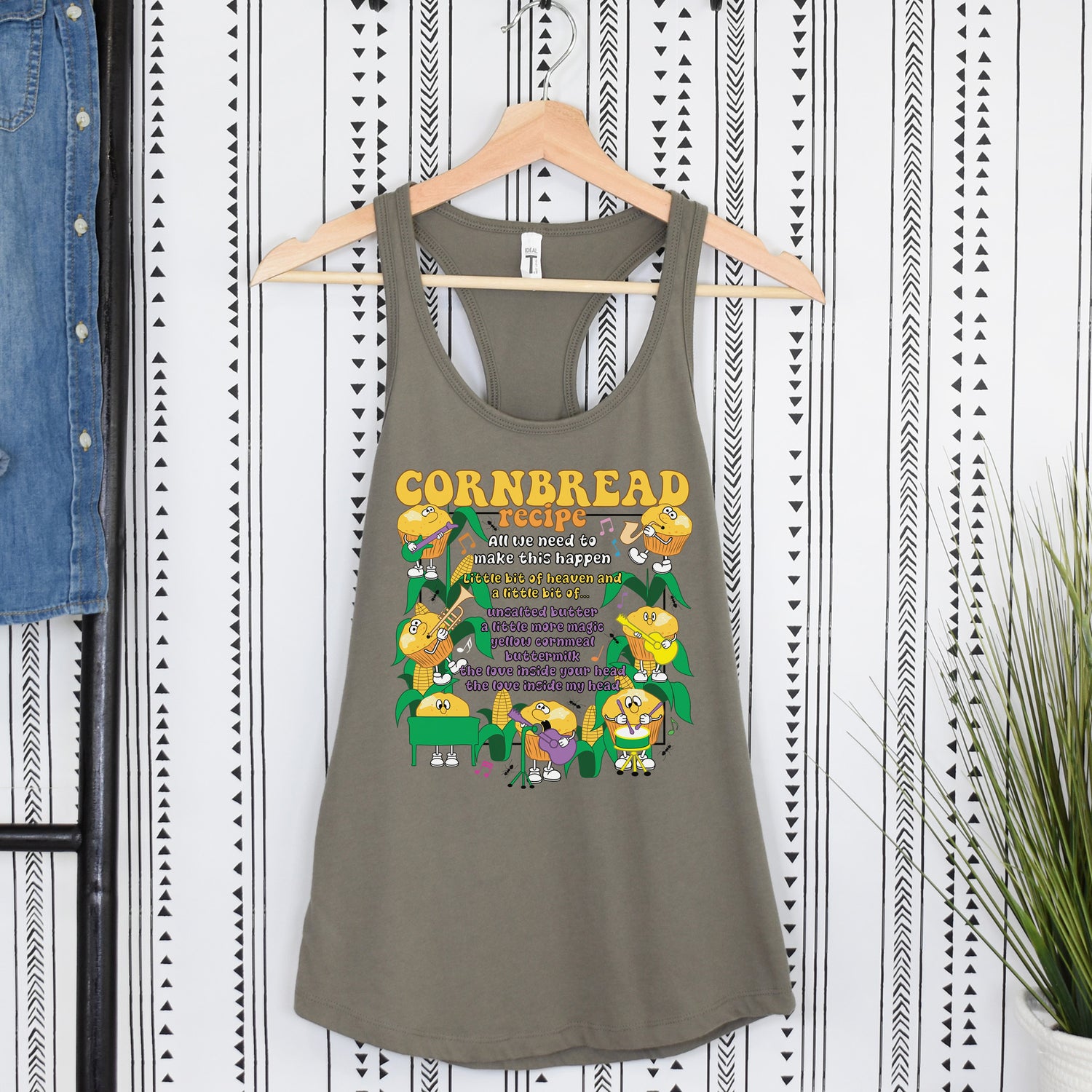 Cornbread Recipe Fitted Racerback
