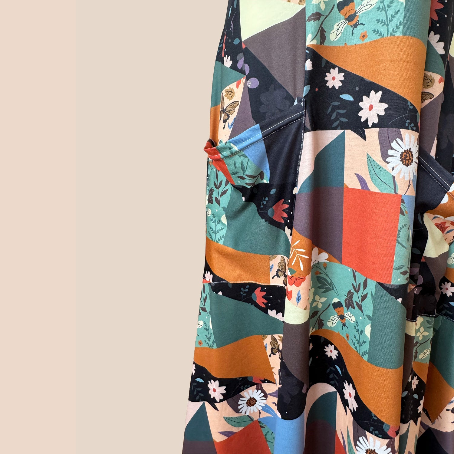 Mid-Length Relaxed Dress with Pockets