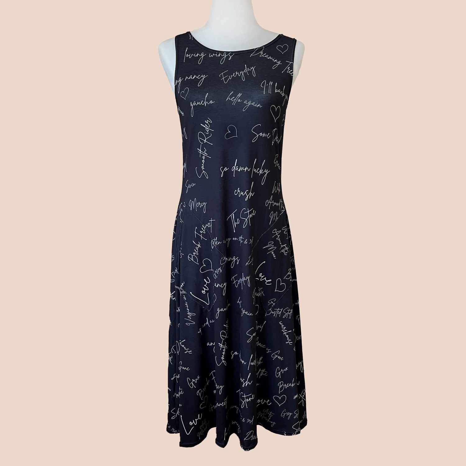 Mid-Length Relaxed Dress with Pockets
