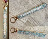 Rhinestone Embroidered Keychain