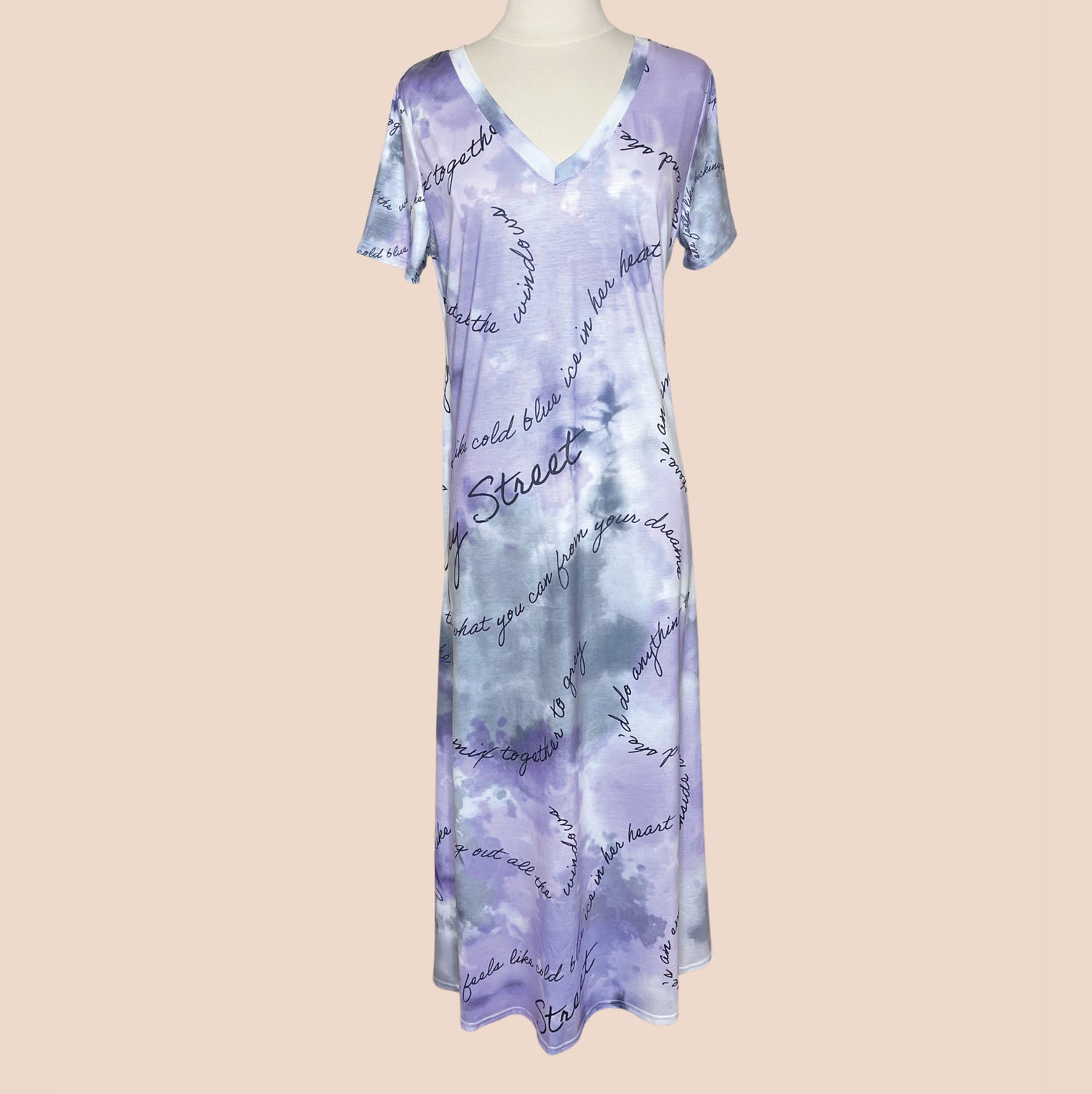 Maxi T-Shirt Dress with Side Slit