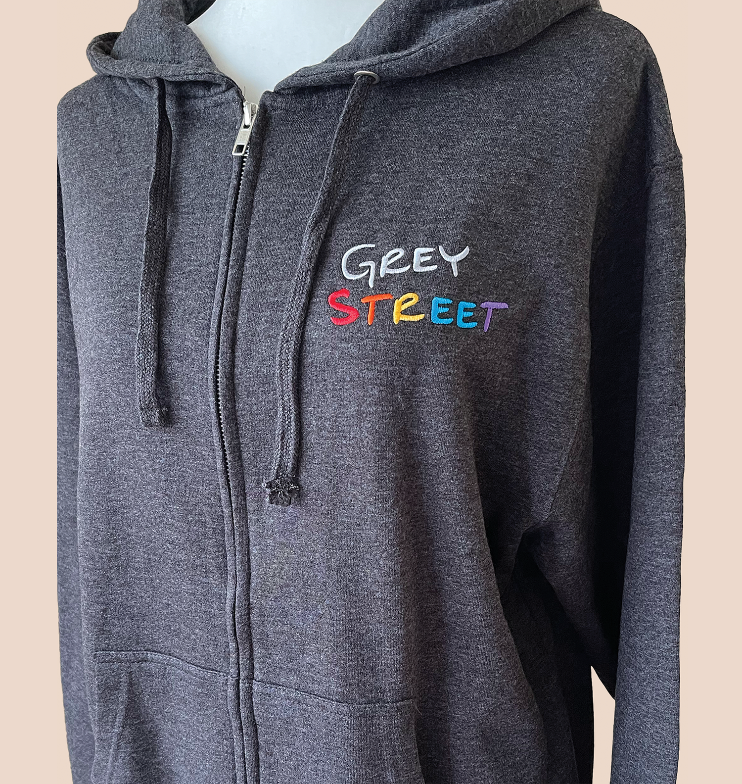 Grey Street Embroidered Unisex Hoodie