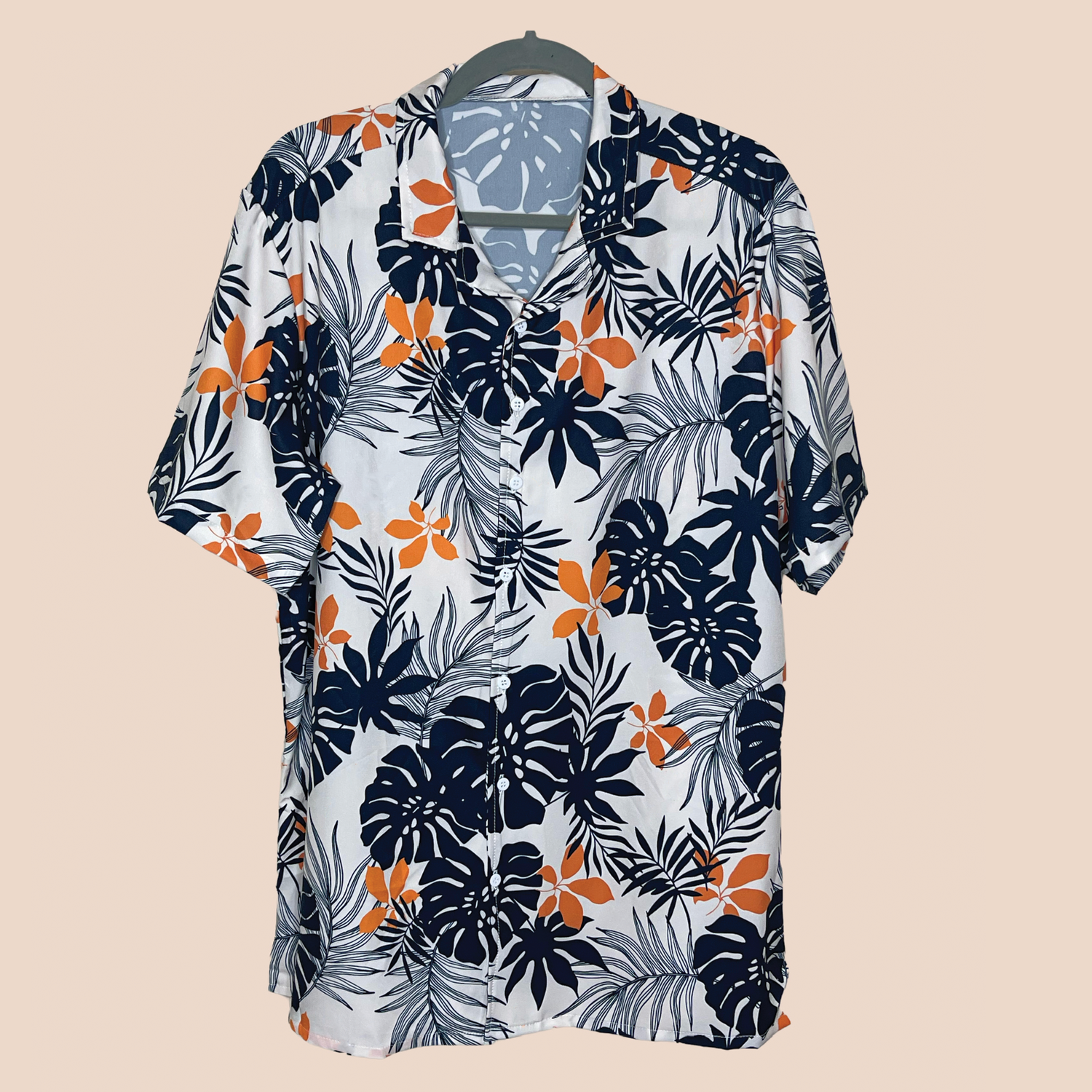 Mens Silky Hawaiian Shirt with Pocket