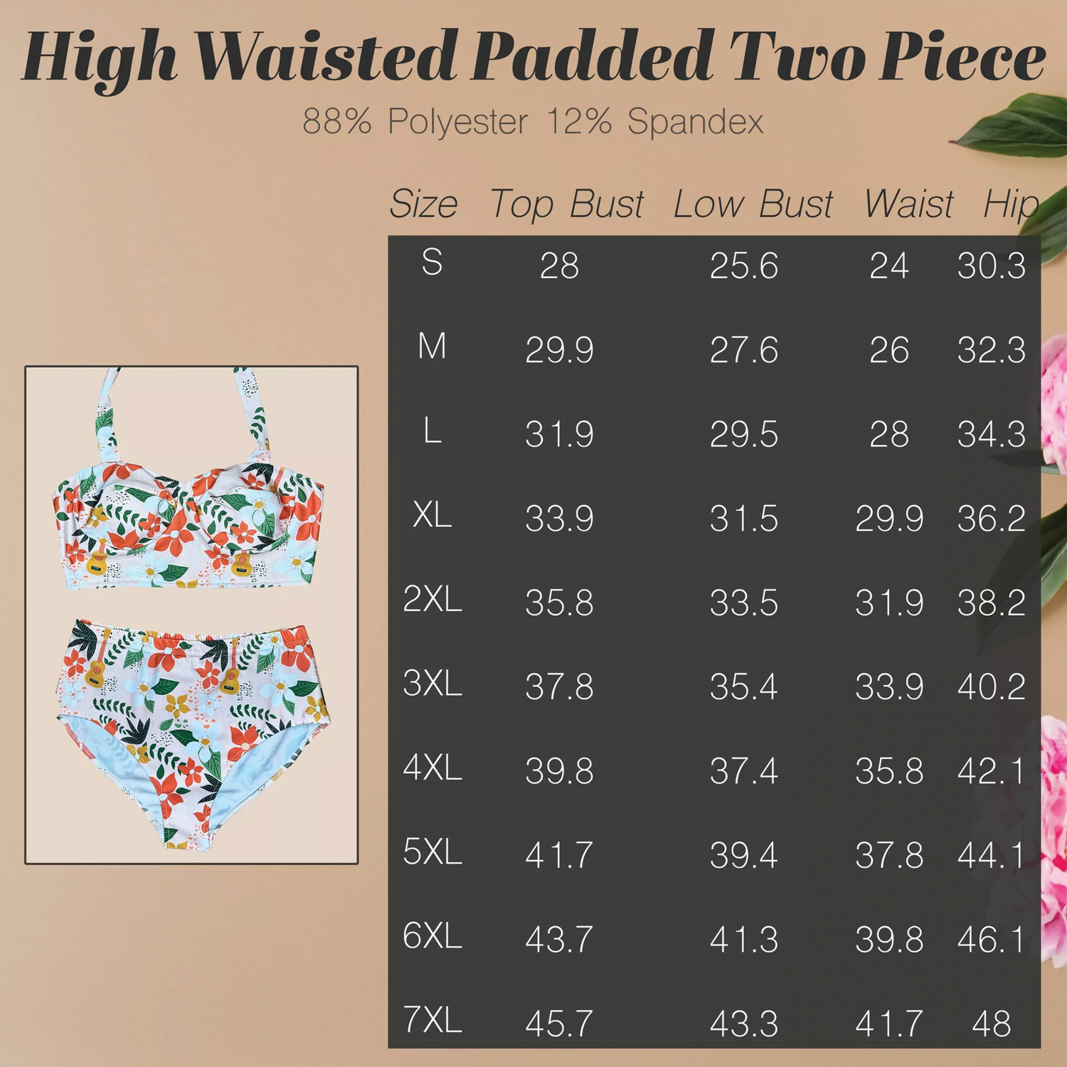 High Waisted Padded Halter Swimsuit